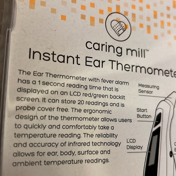 Caring Mill Instant Ear Thermometer, New
In factory sealed packaging - Picture 4 of 10